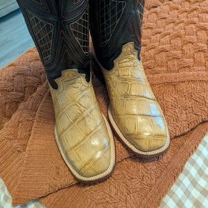 Stetson Tan and Black Western Boots